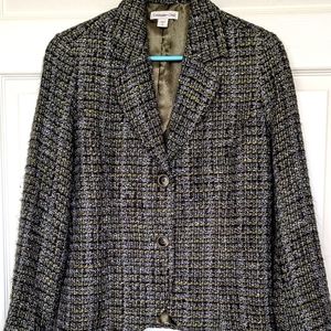 Coldwater Creek 3 Button Tweed Blazer Size 10